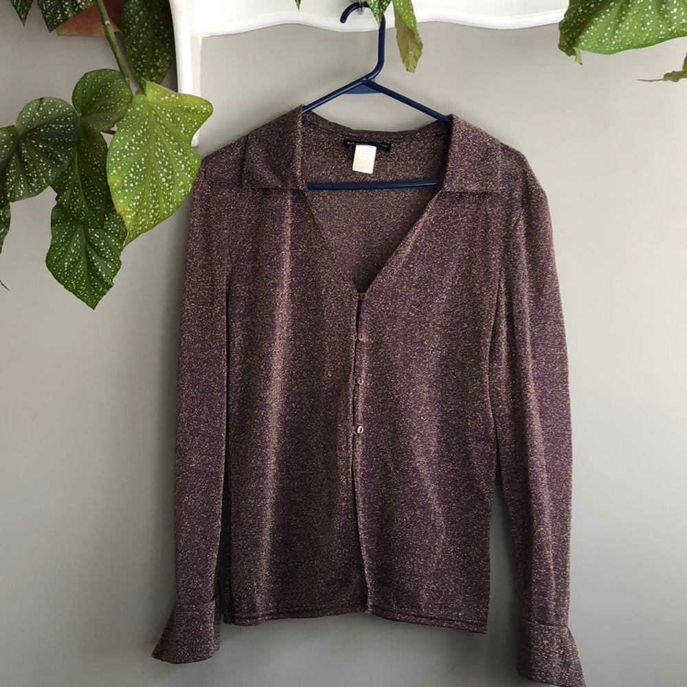Y2K sparkle sheer top